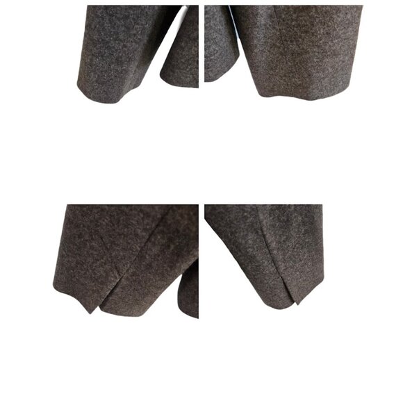 Algo 100% Cashmere Asymmetric Collar Button Front Jacket Brown XL - Picture 7 of 15